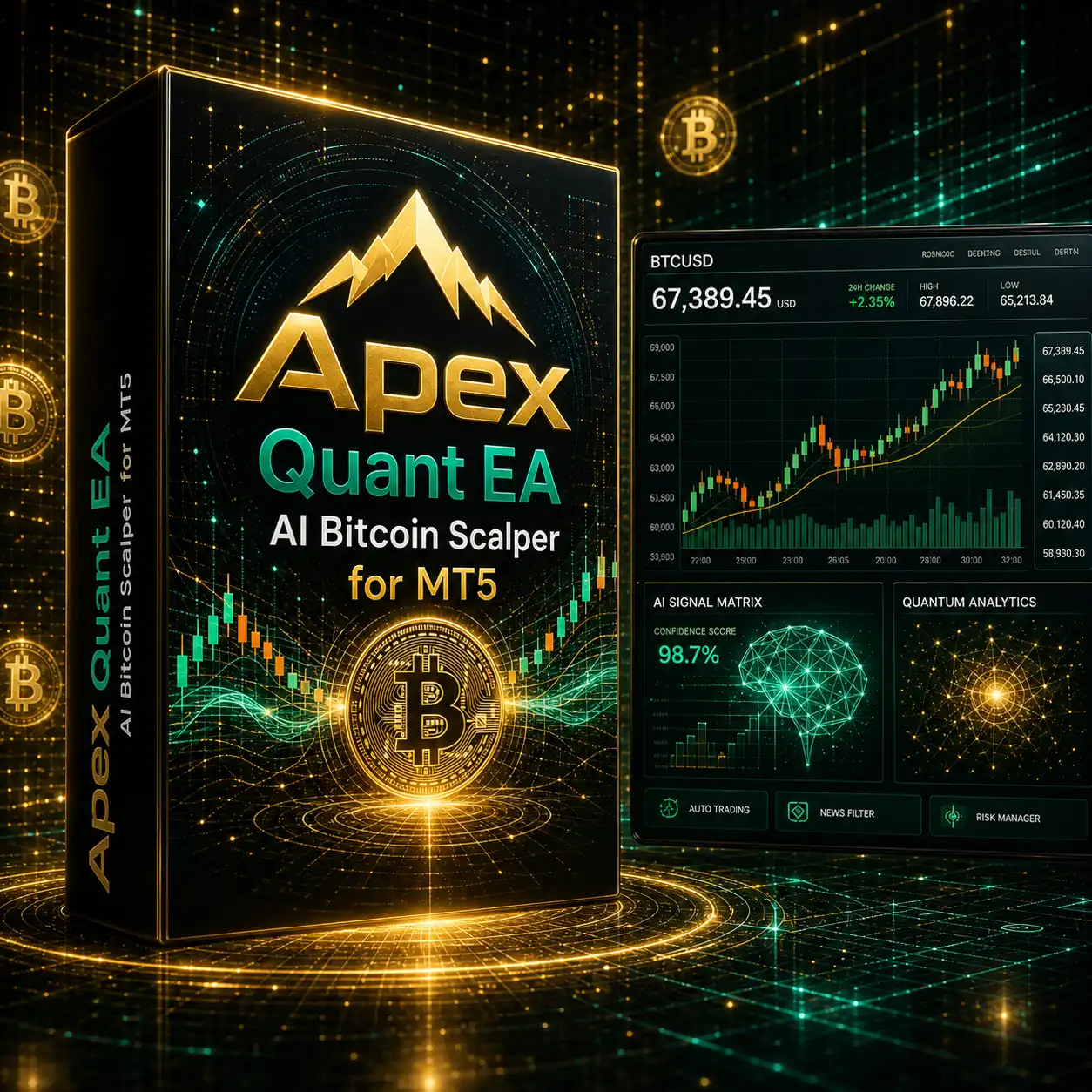 Apex Quant EA AI Bitcoin Scalper for MT5