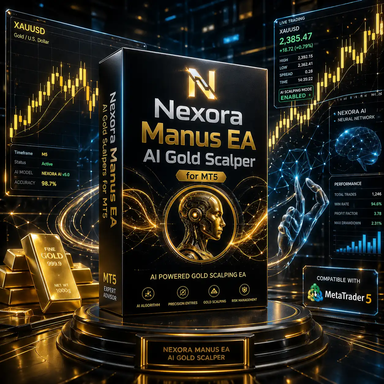 Nexora Manus EA AI Gold Scalper for MT5