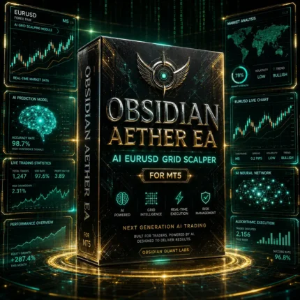 Obsidian Aether EURUSD EA AI Grid Scalper for MT5